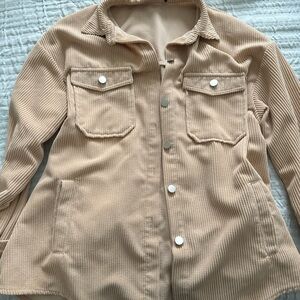 Tan Corduroy Jean Jacket
